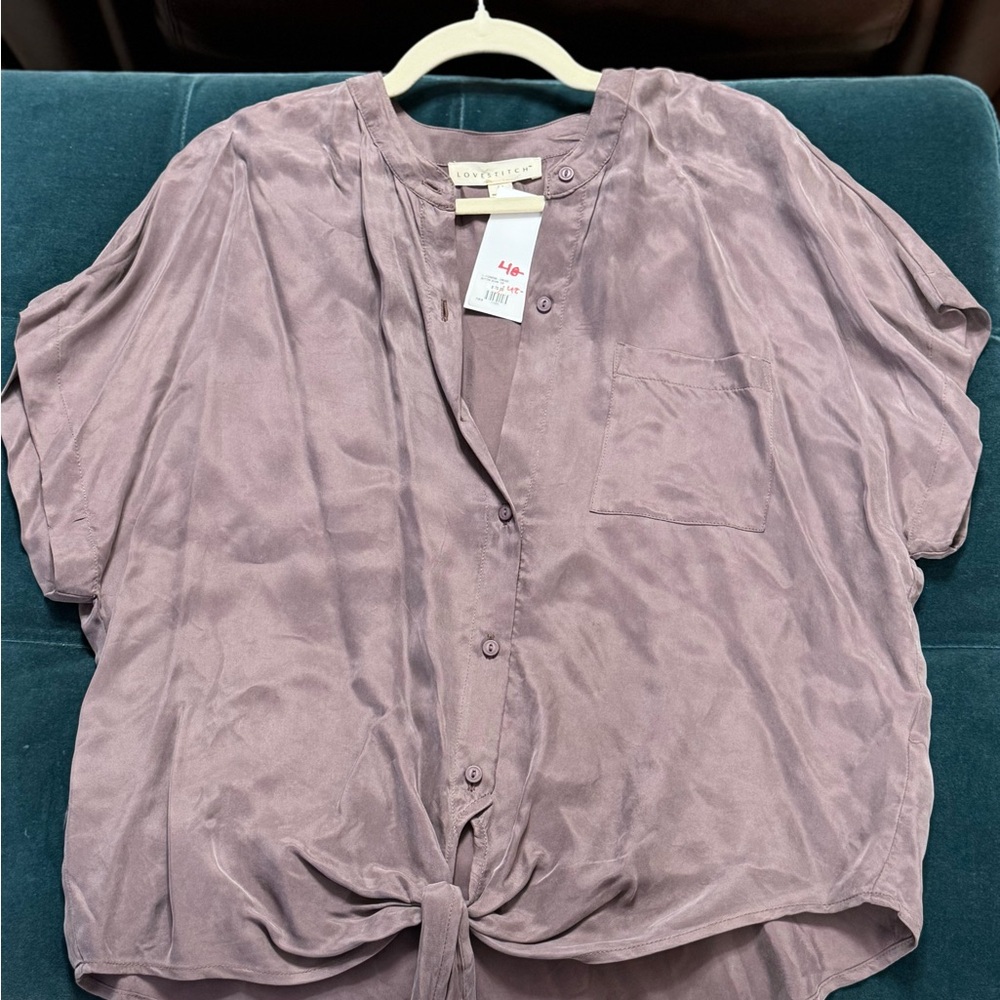 Lovestitch Purple short sleeve top, Size M